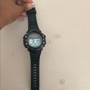 Black Casio sports watch